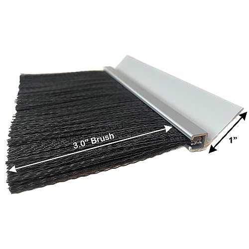 JaCor 3.0" Nylon Brush Seal Weatherproofing, 3.0" Brush Seal x 1.0" 45deg Holder x 8ft.+ 8ft Long Brushes (16ft Total) - view 2