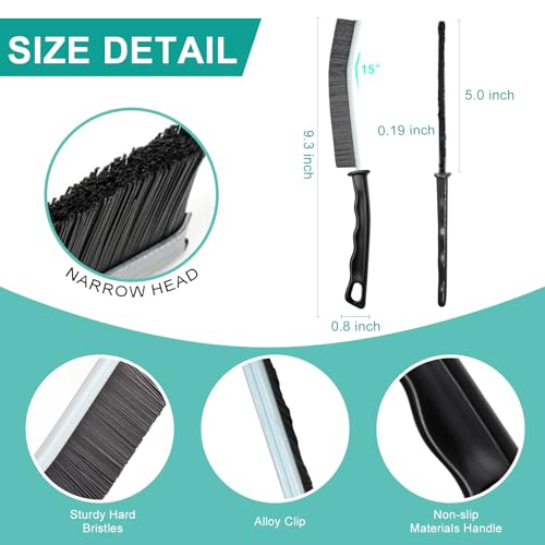 Crevice Cleaning Brush,New Multifunctional Gap Cleaning Brush Tool,Thin Scrub Brush Hard-Bristled Gap Scrub Brush for Bathroom Kitchen Tiles Window Door Slots(5pcs) - view 3