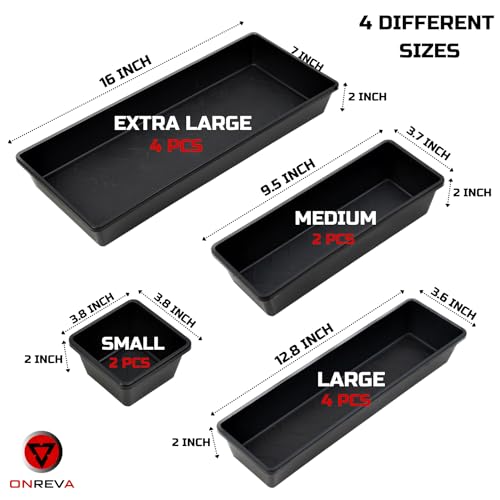 Tool Box Organizer Tray Divider Set, Extra Large Toolbox Trays, Tool Box Organizers and Storage Kit, Rolling Tool Chest Drawer Bins, Hardware Screwdrivers Pliers Organization, 12pcs - view 2