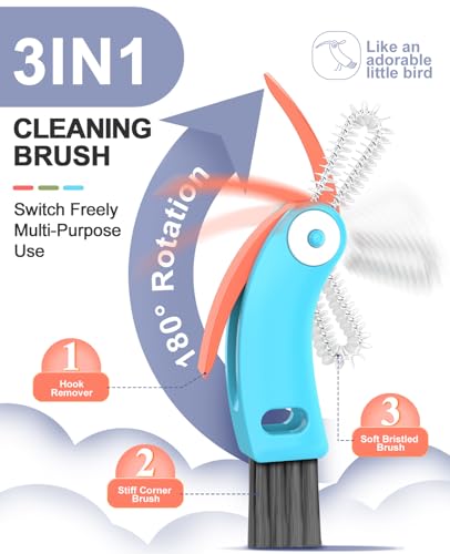 3 in 1 Cup Lid Cleaning Brush 3 PCS - Multifunctional Cleaning Brush Set for Tight Spaces, Bottle Gaps & Travel Mugs | Portable Durable Cup Lid Cleaner Tools (Multicolor) - view 3