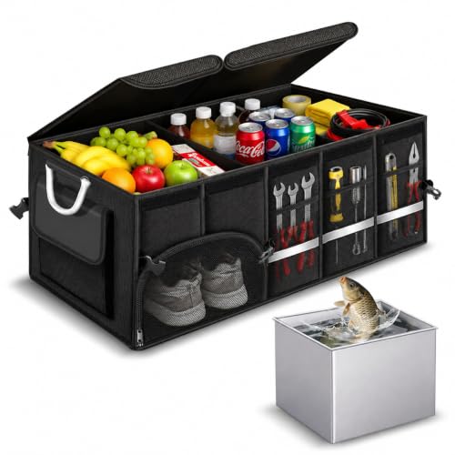 92L Large Collapsible Trunk SUV Organizer with Cover