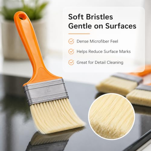 3 Pack Microfiber Duster Brush, Soft Bristles Detailing Brush Dusting Tools, Cleaning Brushes Duster for Auto Interior, Automotive Dashboard, Arts and Crafts, Digital Product, Keyboard - view 2