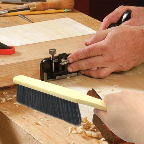 2 Pcs Hand Broom Brush, Wooden Handle Soft Bristle Cleaning Dust Brush，for Furniture, Bed, Car, Bench, Crevice Cleans, Sofa, Fireplace, Clothes (Straight Handle) - view 4