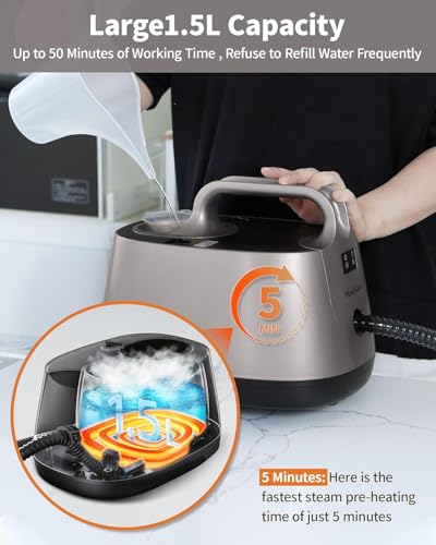Handheld Steam Cleaner 60PSI 293°F, 21 Accessories for Home Car - view 5