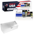 446 Multi Use Storage Cabinet Holder Organizer 24" - Made in USA - Shop Garage Enclosed Race Trailer - Anti Rust Aluminum Wall Mounted Easy to Install (Silver)
