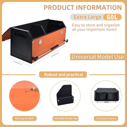 Car Trunk Organizer Leather Car Storage Organizer with Lid Car Organizer - view 6