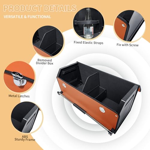 Car Trunk Organizer Leather Car Storage Organizer with Lid Car Organizer - view 4