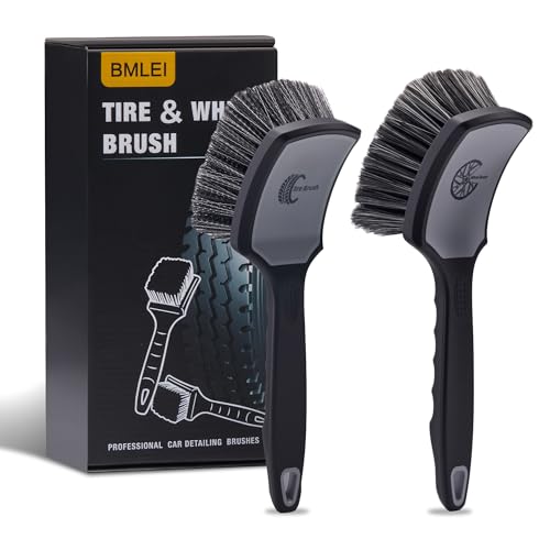 Wheel & Tire Brush Set, 2 Pack Car Wheel Brush & Tire Cleaner Brushes