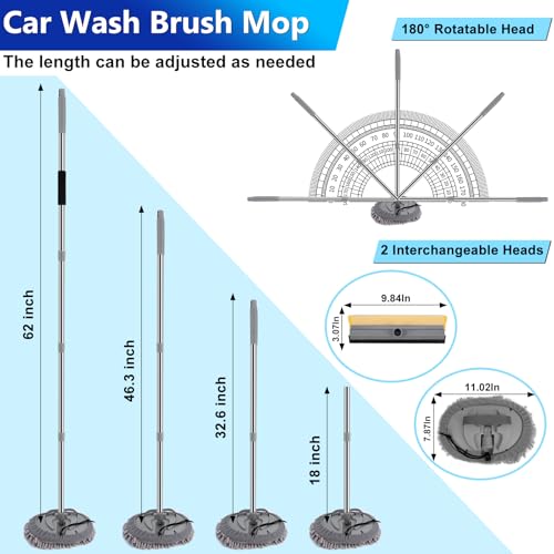Car Wash Detailing Kit with 62'' Car Wash Mop & Detailing Brushes - view 2