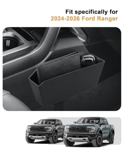 Center Console Hanging Organizer For 2024-2026 Ford Ranger - 2 Pcs Center Console Side Hanging Organizers Compatible with 2024-2026 Ranger Accessories - Premium TPE - view 2