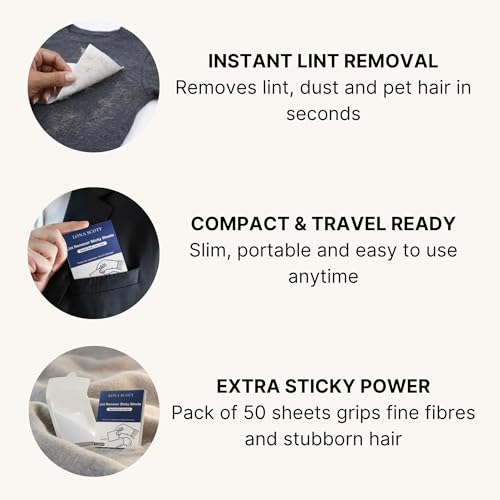 Lint Remover & Lint Roller in a Pad - Travel Friendly for Clothes, Travel, Pet Hair Remover, Dust Remover & Dandruff Remover - view 2