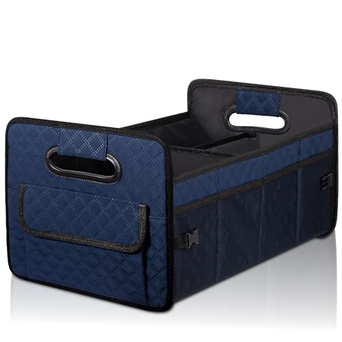 Car Trunk Organizer for SUV, Collapsible Car Storage Organizer Dark Blue