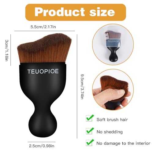 Car Detailing Brush for Interior Dusting and Air Vents,Bronze - view 2