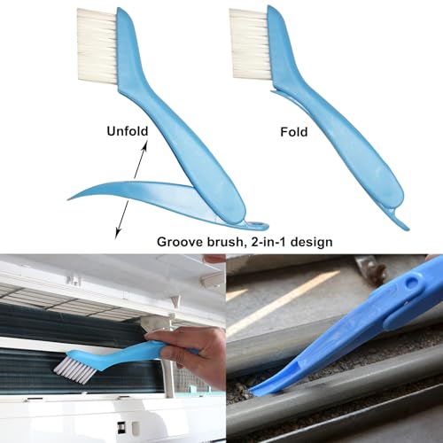 Air Conditioner Fin Cleaning Kit, HVAC Coil Cleaner Set AC Fin Comb Brush - view 7