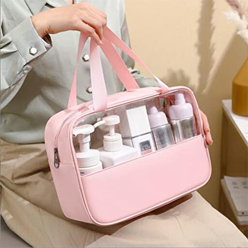 Hanging Travel Toiletry Bag for women, Waterproof Cosmetic Bag Portable Travel Makeup Pouch Multifunction Handle Travel Toiletry Bag Organizer for Women, Cosmetic Bags for Women Travel Set(3Pcs Pink) - view 3