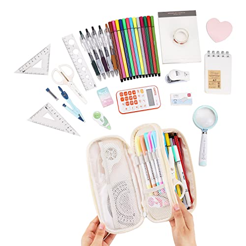 Large Pencil Case for Girls Kids Teens Big Zipper Pencil Pouch Pink - view 5