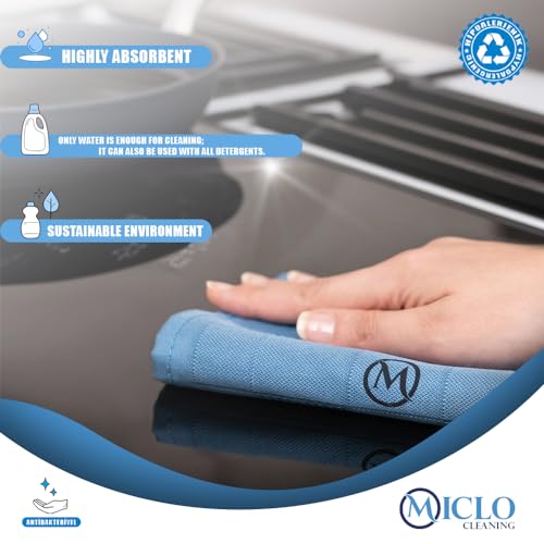 Microfibre Premium Cleaning Cloth Set of 3 - Magic Cloth | All Purpose, Absorbent Washcloth | Microfiber for Window, Kitchen, Bathroom | Lint-Free, Scratch-Free Glass CLoth | 16'' x 24'' | Dark Series - view 4