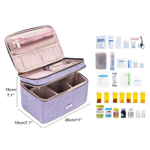 Travel Medicine Pill Bottle Organizer Bag with Portable Small Pouch - view 3