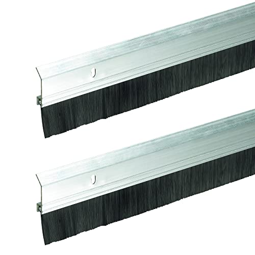 SB36 Extra Brush Door Sweep, 2-inch X 36-inch Long, Silver-Aluminum - 2-Pack - view 2