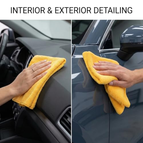 Ethos Edgeless Towel - Microfiber Car Cloths - 16x16 Ultra Soft 390 GSM Car Detailing Towels for Buffing, Cleaning - Car Cloth for Interior & Exterior (1 - Microfiber Car Cloth) - view 4