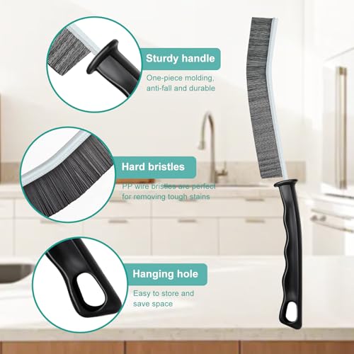 Crevice Cleaning Brush,New Multifunctional Gap Cleaning Brush Tool,Thin Scrub Brush Hard-Bristled Gap Scrub Brush for Bathroom Kitchen Tiles Window Door Slots(5pcs) - view 5