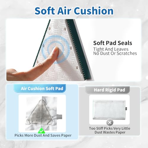 Snap Grip Mini Clamp Triangular Dust Mop, One-Click Cloth Change - view 4