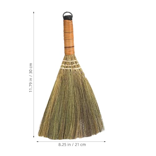 2Pcs Indoor Grass Broom Whisk Broom Thai Handle Broomstick Sweeping Cleaning Tool Asian Handmade Craft Broom for Home Kitchen Bedroom - view 2