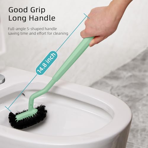 Toilet Bowl Brush Holder Set: Bathroom Deep Cleaning Scrubber - view 5