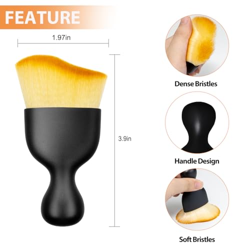Car Interior Detailing Brush Cleaning Kit, Soft Bristle Dusting Brush, Wire Brush Set, Car Cleaning Gel, Car Accessories Essentials Supplies Tools for Auto,Truck,SUV,RV（6PCS ） - view 2