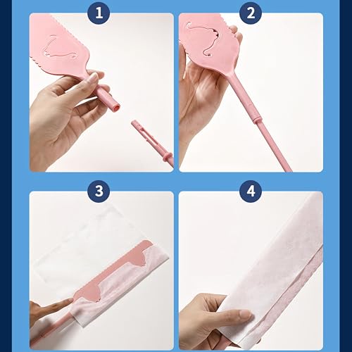 25 Inch Ultra-Thin Duster Wand Set of 2, Extendable Cleaning Duster for Blinds and Windowsills, Flexible Bendable Duster with 20 Disposable Dust Cloths, Household Cleaning Tools - view 6