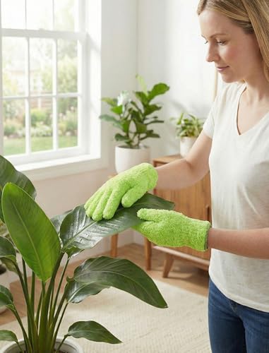 4 Pairs Microfiber Cleaning Gloves, Dusting for Blinds, Reusable - view 5