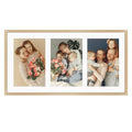 8.5x16.3 Collage Frame for 3 5x7 Photos Gold 1 Pack