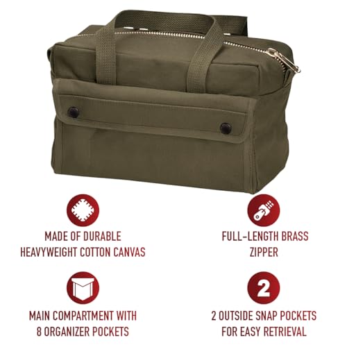 Mechanics Tool Bag with Brass Zipper - view 2