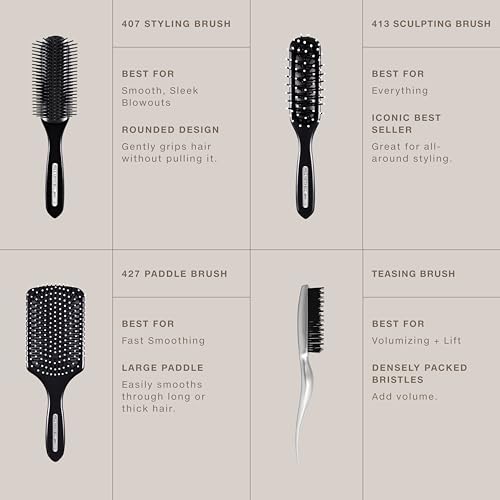 Pro Tools 407 Styling Brush, Nylon Bristle Brush Creates a Variety of Hairstyles, For All Hair Types - view 3