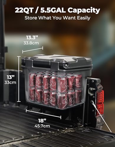 UTV Bed Storage Box 5.5GAL Compatible with Polaris Ranger General - view 4