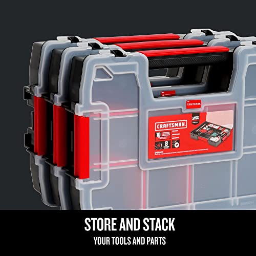 Storage Organizer, Small Parts Organizer, 3-Packs with 10-Compartments, Lid Includes Secure Latch (CMST60964M) - view 4