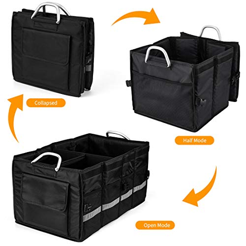 Car Trunk Organizer with Lid,Collapsible Car Trunk Storage Organizer,Multi-Compartment Car Organizer for auto, SUV, Truck, Minivan Black, X-Large - view 4