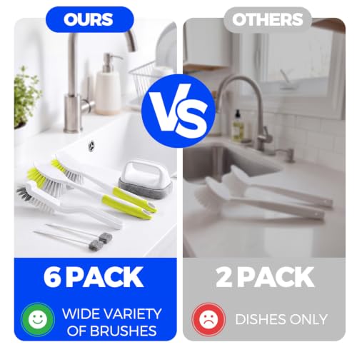 Dish Brush Cleaning Brush Set for Cleaning Groove Gap,Yellow - view 3