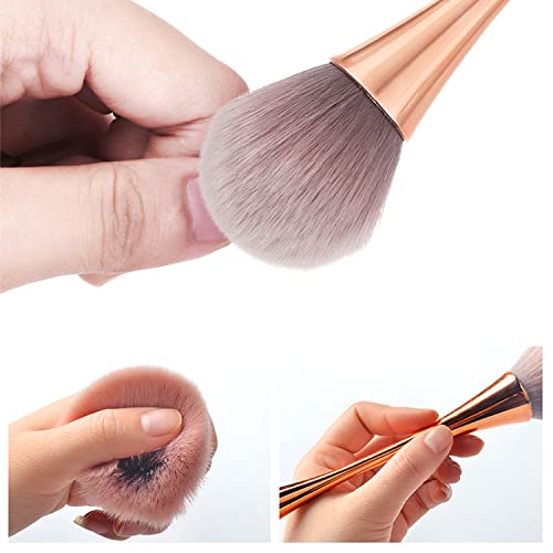 2 Pcs Nail Brushes for Cleaning Dust, Dip Powder Brush Duster Nail Art Brushs Manicure Brush Clean Up Tools for Makeup, Blush Nails Supplies - view 3