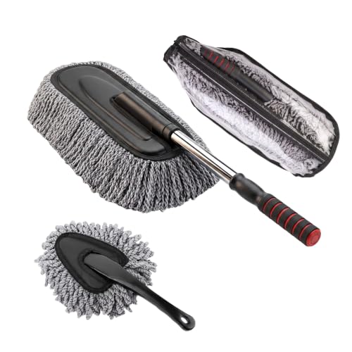 Microfiber Car Duster Cleaning and Car Dash Brush Supplies for Dashboard