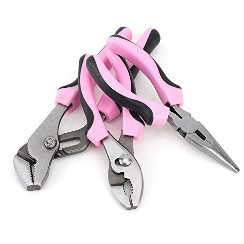 220-Piece Pink Tool Set, Home Repairing Tool Kit for Women - view 3