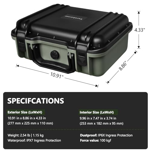 Pistol Case for Handguns, Hard Shell Gun Case with Customizable Foam Insert - view 6