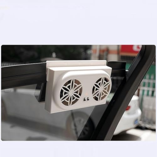 Solar powered car ventilator fan, solar powered car window fan (white2) - view 4
