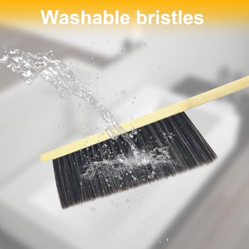 2 Pcs Hand Broom Brush, Wooden Handle Soft Bristle Cleaning Dust Brush，for Furniture, Bed, Car, Bench, Crevice Cleans, Sofa, Fireplace, Clothes (Straight Handle) - view 6