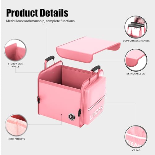 LIBZAKI Car Trunk Storage Organizer, Collapsible Trunk Storage Box for Car Truck SUV-Pink - view 4