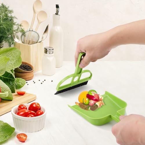 6 Pack Mini Broom and Dustpan Set Desktop Cleaning Brush Set with Soft Bristles and Pointed Bristles for Desk Keyboard Windowsill Counter Home Office Sweeping Tools - view 2