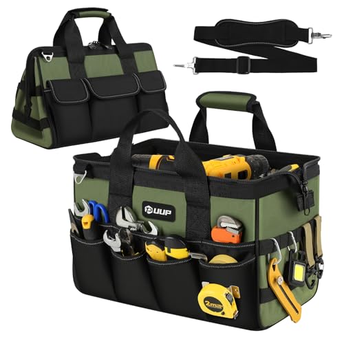 Heavy Duty Tool Bag 15Inch, 16-Pocket Portable Empty Tool Box Organizer