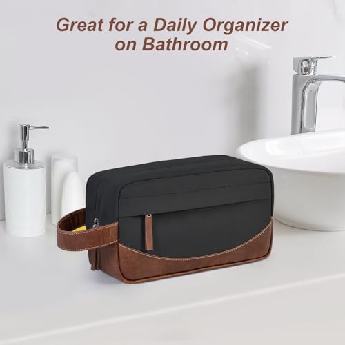 Travel Toiletry Bag for Men, Black, Medium - view 6