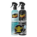 Air Re-Fresher Odor Fighting Spray - New Car Scent and Black Chrome Scent - Variety Pack