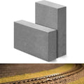 2 Pack HO Track Cleaner Block Model Train,3.2" X 2"x 0.8",Gray